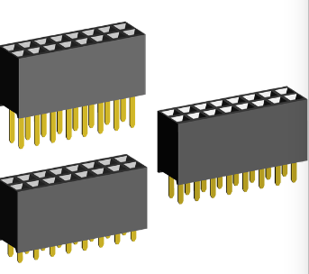 1.27mm PCB Socket Double Rows Straight Dip Type.(H=4.5)